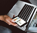 Laptop and mobile phone